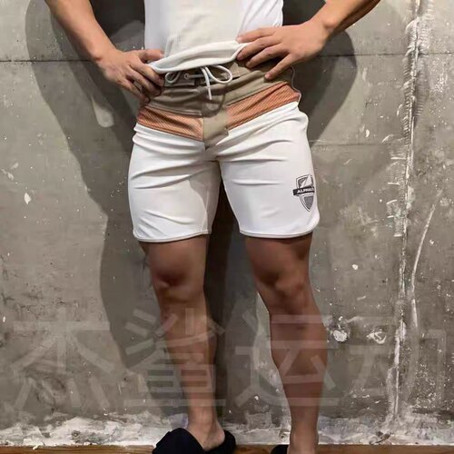 旗开得胜ALPHALETE男运动健身健体比赛沙滩休闲速干修身高弹短裤