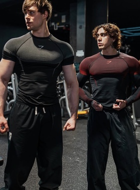 独家牛货GYMSHARK ONYX 5.0超级英雄无缝高弹立体标紧身速干短袖