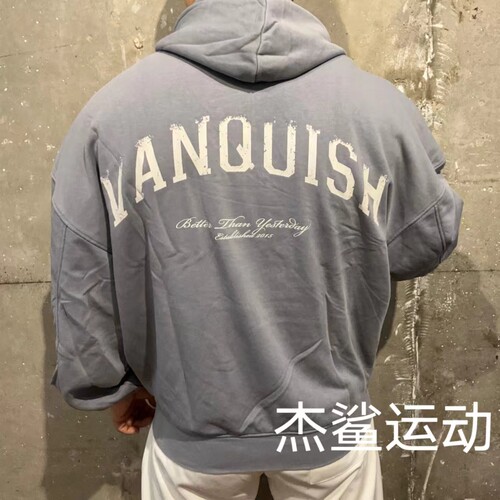 现货英国VANQUISH男女VQ BETTER新水洗运动休闲宽松拉链连帽外套
