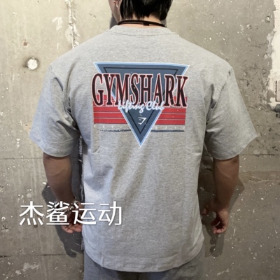 断码折扣GYMSHARK RETROWAVE弹性棉男女运动休闲圆领宽松短袖D4