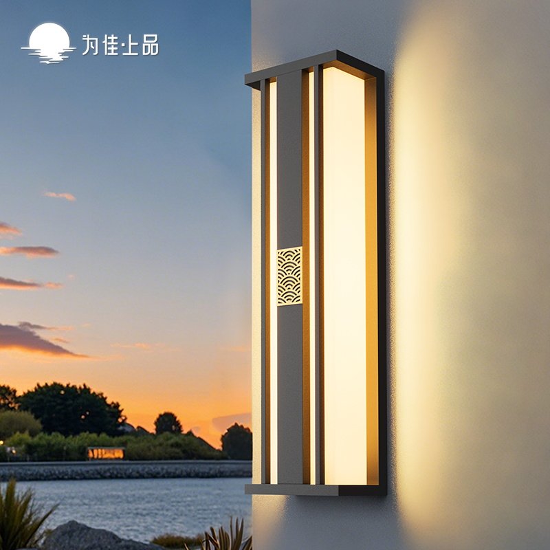 户外壁灯防水室外庭院太阳能外墙别墅大门墙灯接电款照明长条露台