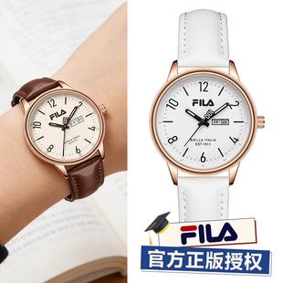FILA斐乐女生手表女款 学生初高中考试用静音夜光指针只看时间6791