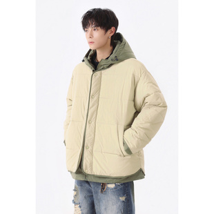 Crying Center男吕小虎emeisa逼格工作室假两件连帽棉衣棉服外套