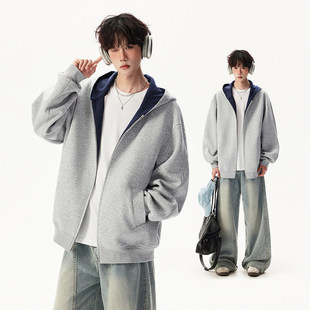 Crying Center男吕小虎GOODBAI重磅420克高品质宽松情侣开衫外套