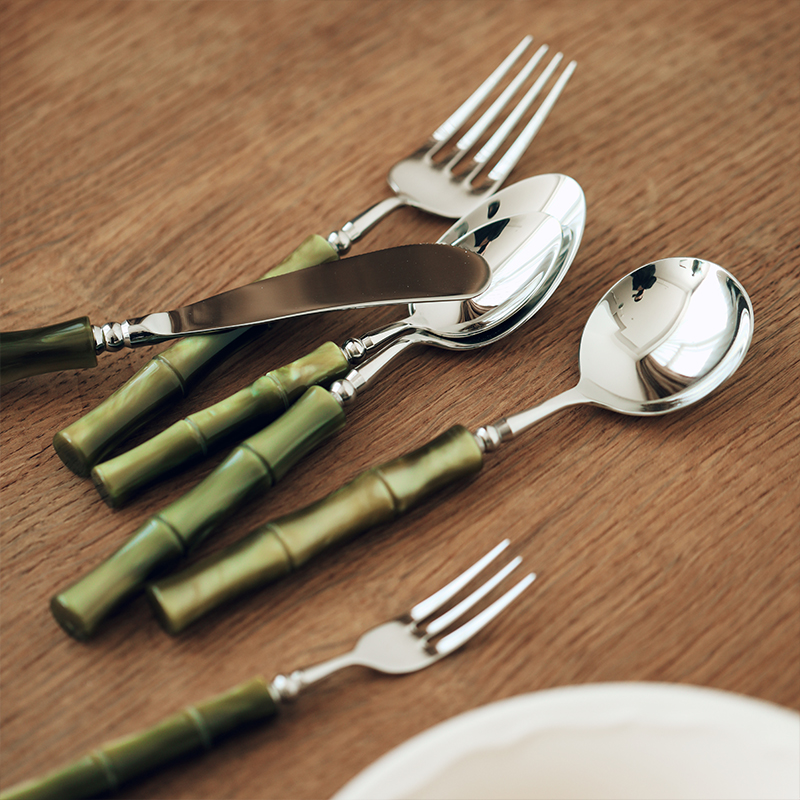 蓝莲花不锈钢餐具套装