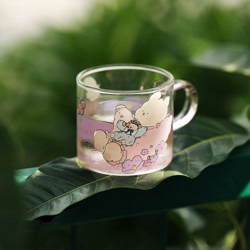 蓝莲花高硼硅玻璃迷你茶杯