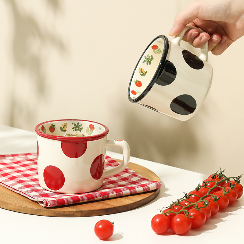 蓝莲花陶瓷可爱大众马克杯