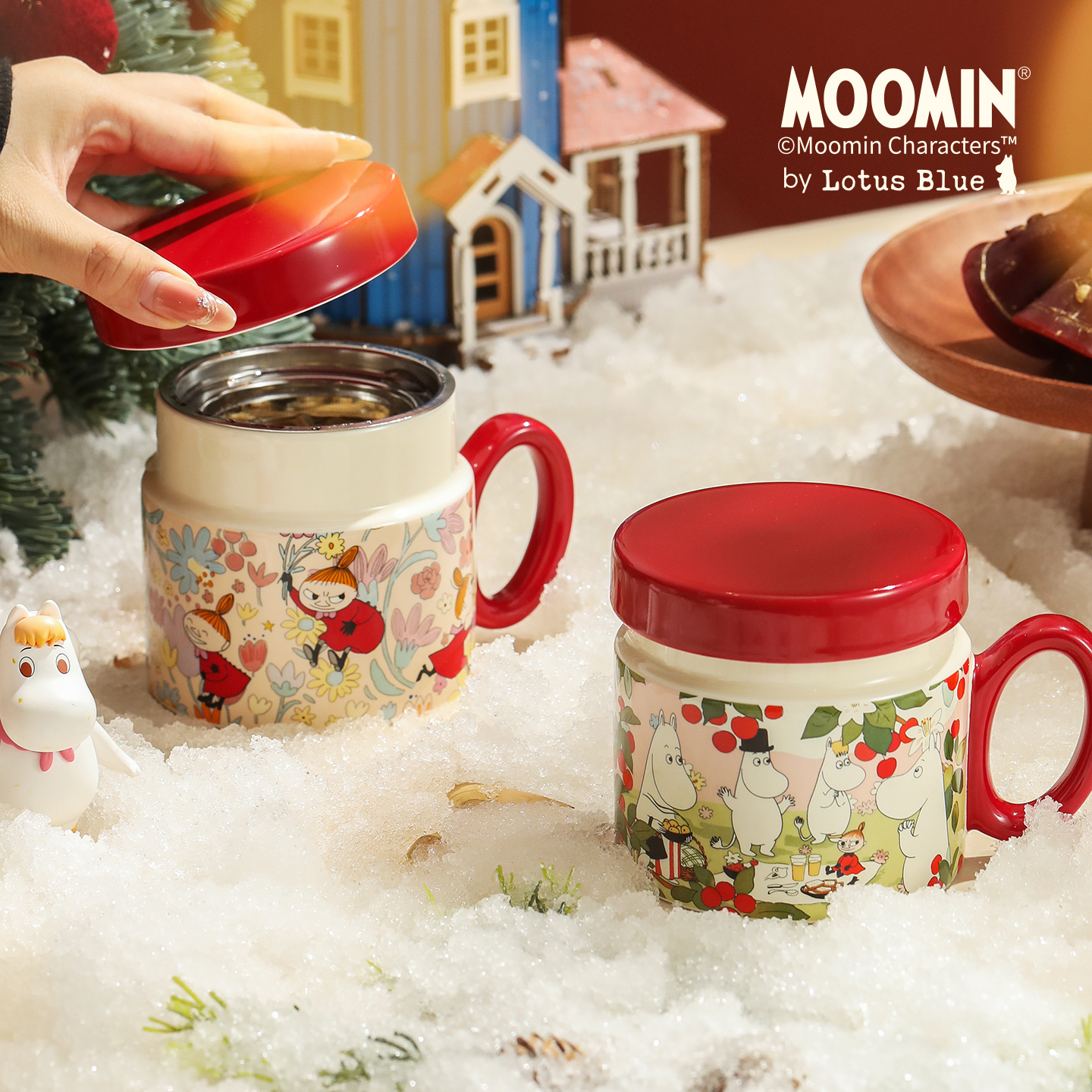 带盖茶水分离马克杯陶瓷杯子