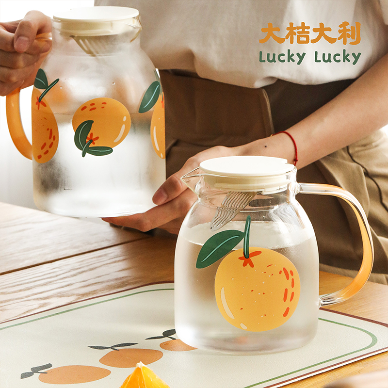 蓝莲花大容量水壶耐高温家用套装