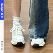 百搭休闲跑步鞋 鮀品运动鞋 子 轻便老爹鞋 厚底小白鞋 女2026春季 新款