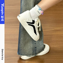 鮀品小白鞋女配裙子鞋子2025冬季明星同款透气帆布鞋百搭白色板鞋