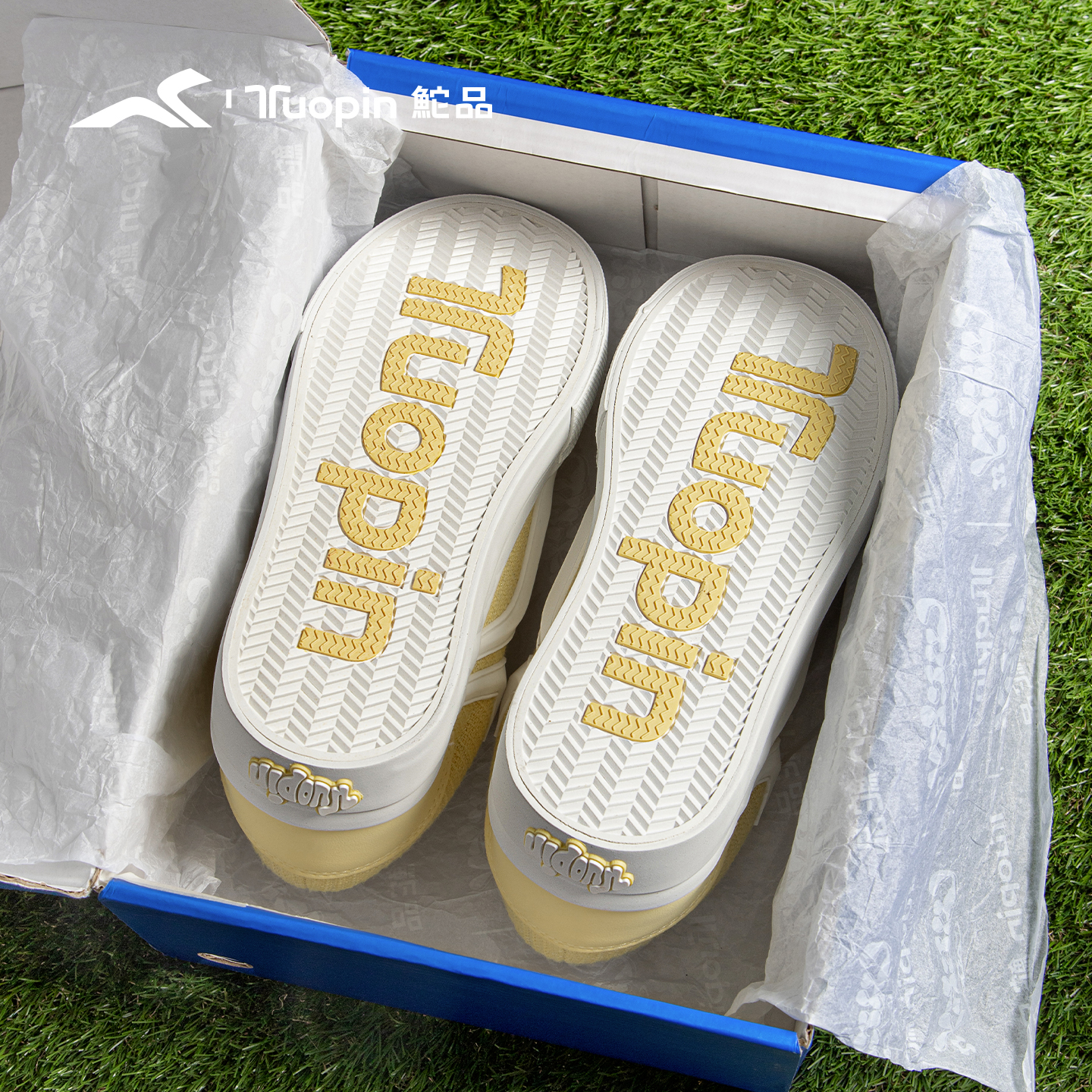 鮀品黄色板鞋女小众运动休闲鞋子