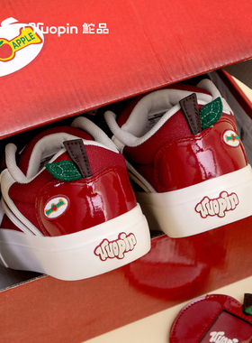 鮀品苹果鞋红色板鞋女2025冬新款百搭本命年圣诞礼物运动休闲鞋子