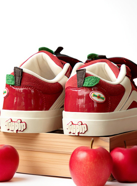 鮀品苹果鞋女明星同款2025夏秋面包鞋休闲百搭痛鞋小众红色板鞋子