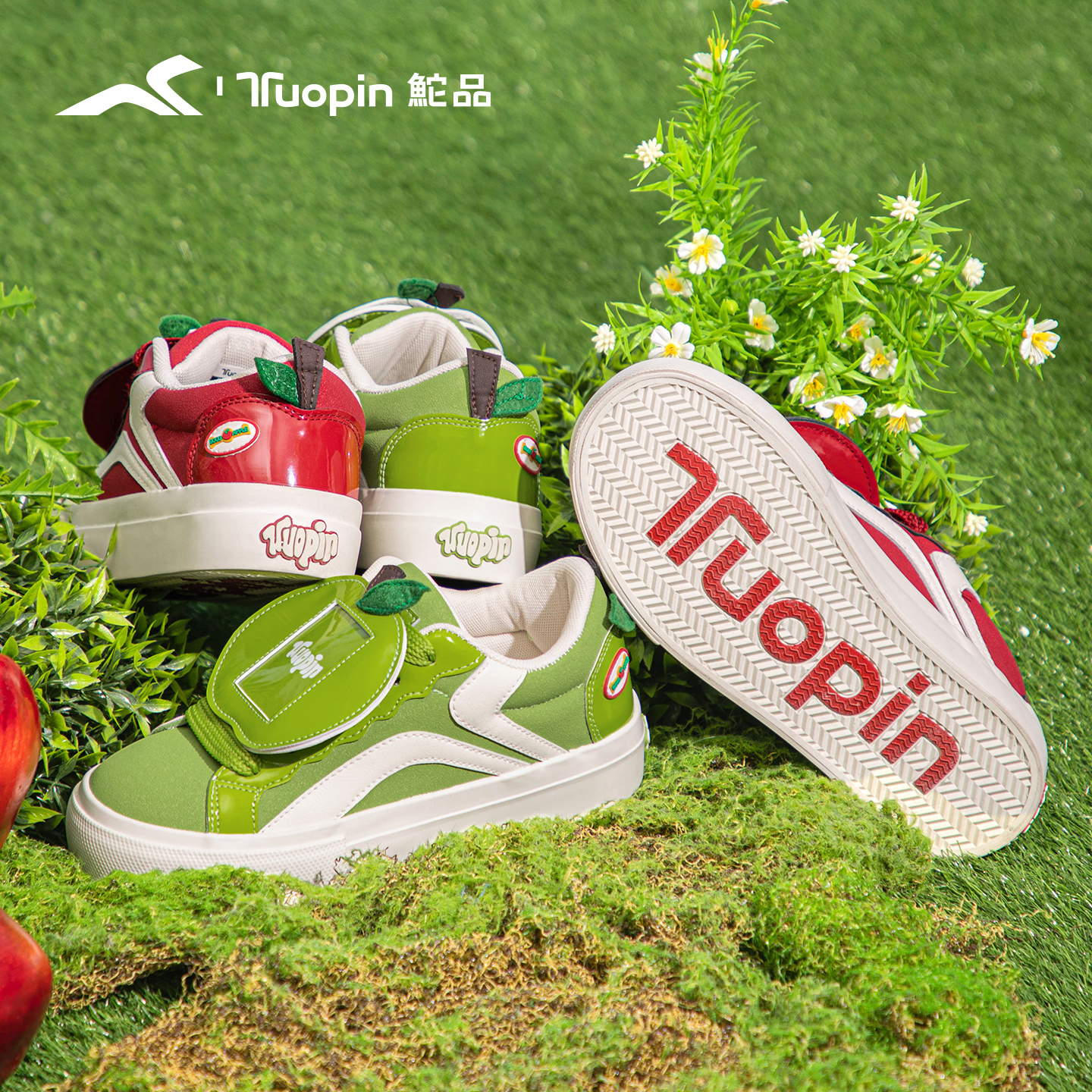 鮀品苹果鞋女痛鞋2025秋冬新款小众不撞款鞋子鸳鸯鞋百搭厚底板鞋