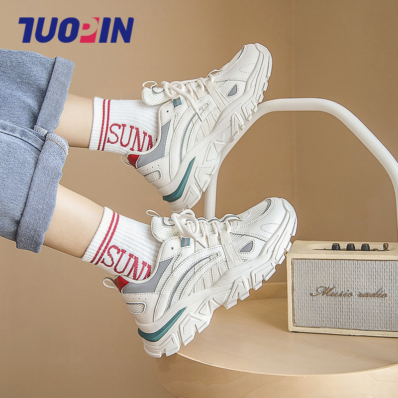 鮀品老爹鞋女ins潮新款网红百搭厚底秋季休闲日系小白运动鞋