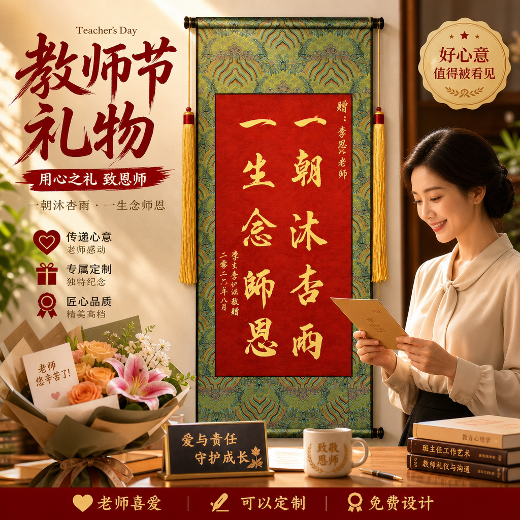 【教师节礼物送老师】手写锦旗
