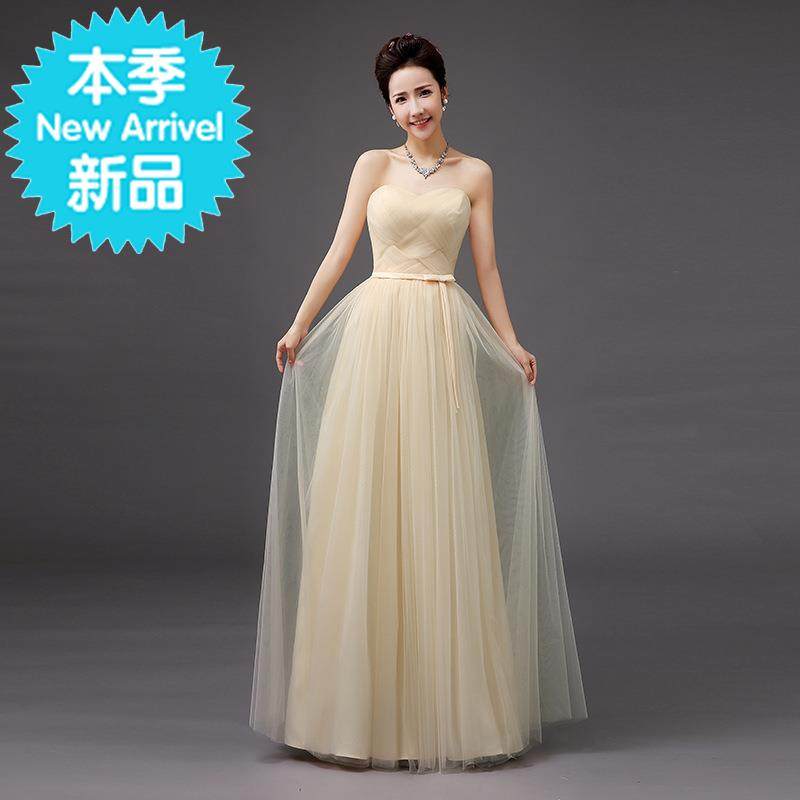 包邮伴娘婚纱服2019新款香槟色伴娘团礼服姐妹裙长款装修c身新娘|ruв категории Женская одежда, Cвадебные платья, свадебное платье - от Buy2taobao.com для оказания профессиональной услуги покупки агента Taobao