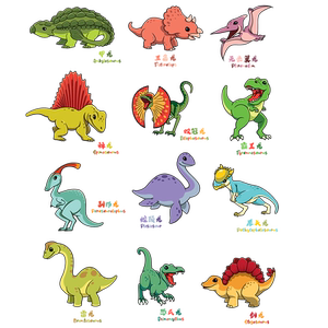 恐龙卡通贴纸儿童房间布置墙面装饰品幼儿园墙壁贴画自粘创意墙贴