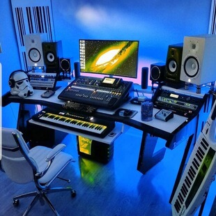 实木录音棚工作台音乐制作midi编曲调音台桌子电子琴电脑桌编曲桌