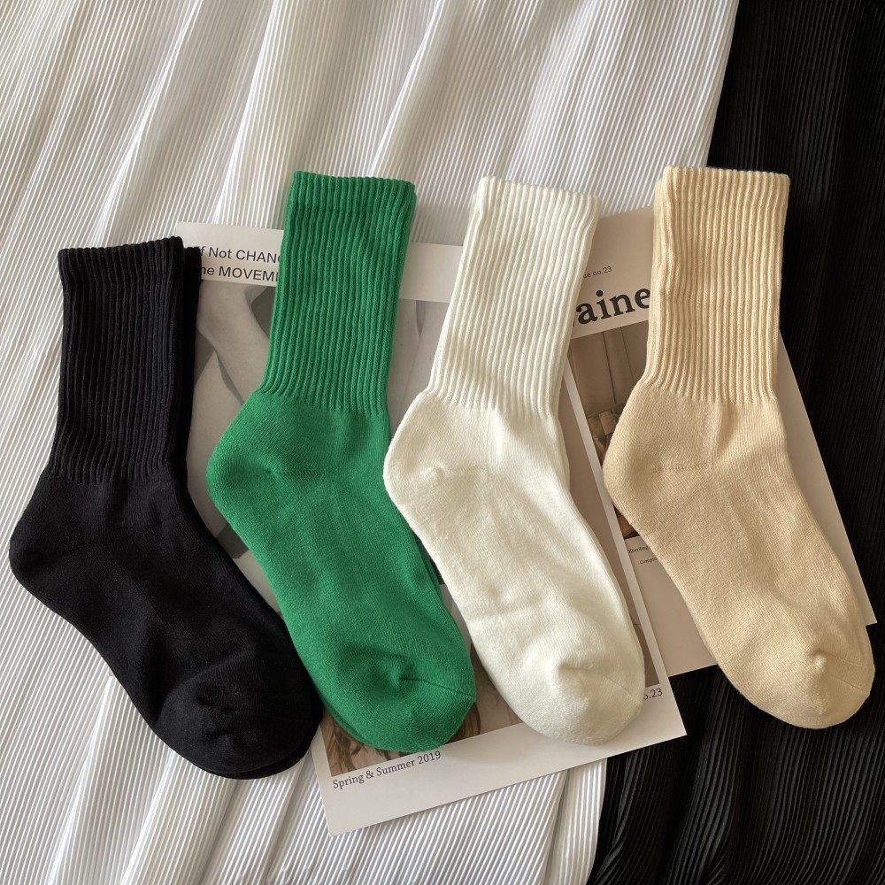 秋冬季加厚棉袜子中筒袜长袜