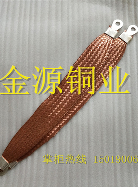 2.5平方-50平方法兰接地铜导线316不锈钢铜导线纯铜编织连接带