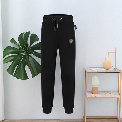 23秋冬潮牌菲利普普兰百搭休闲卫裤PP男装束脚时尚运动裤金属皮标