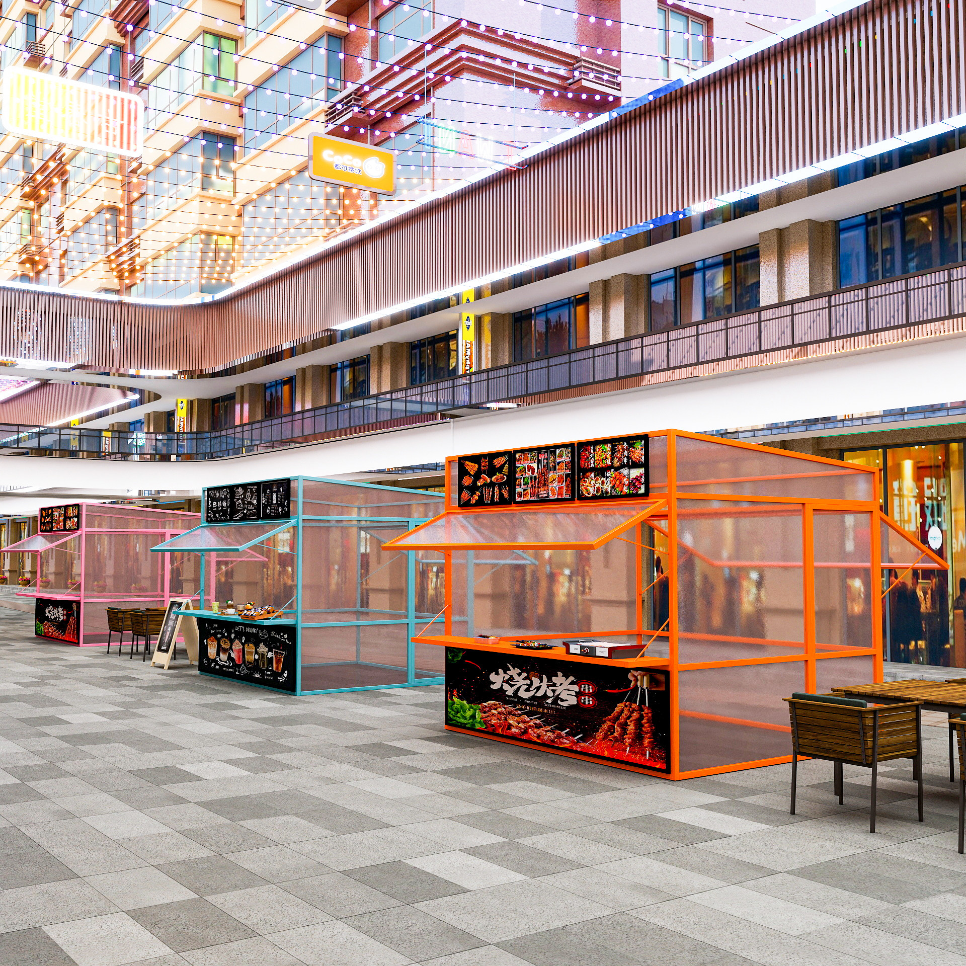 网红集市摊位展示架夜市摆摊架户外活动促销棚架铁艺摊位架展示架