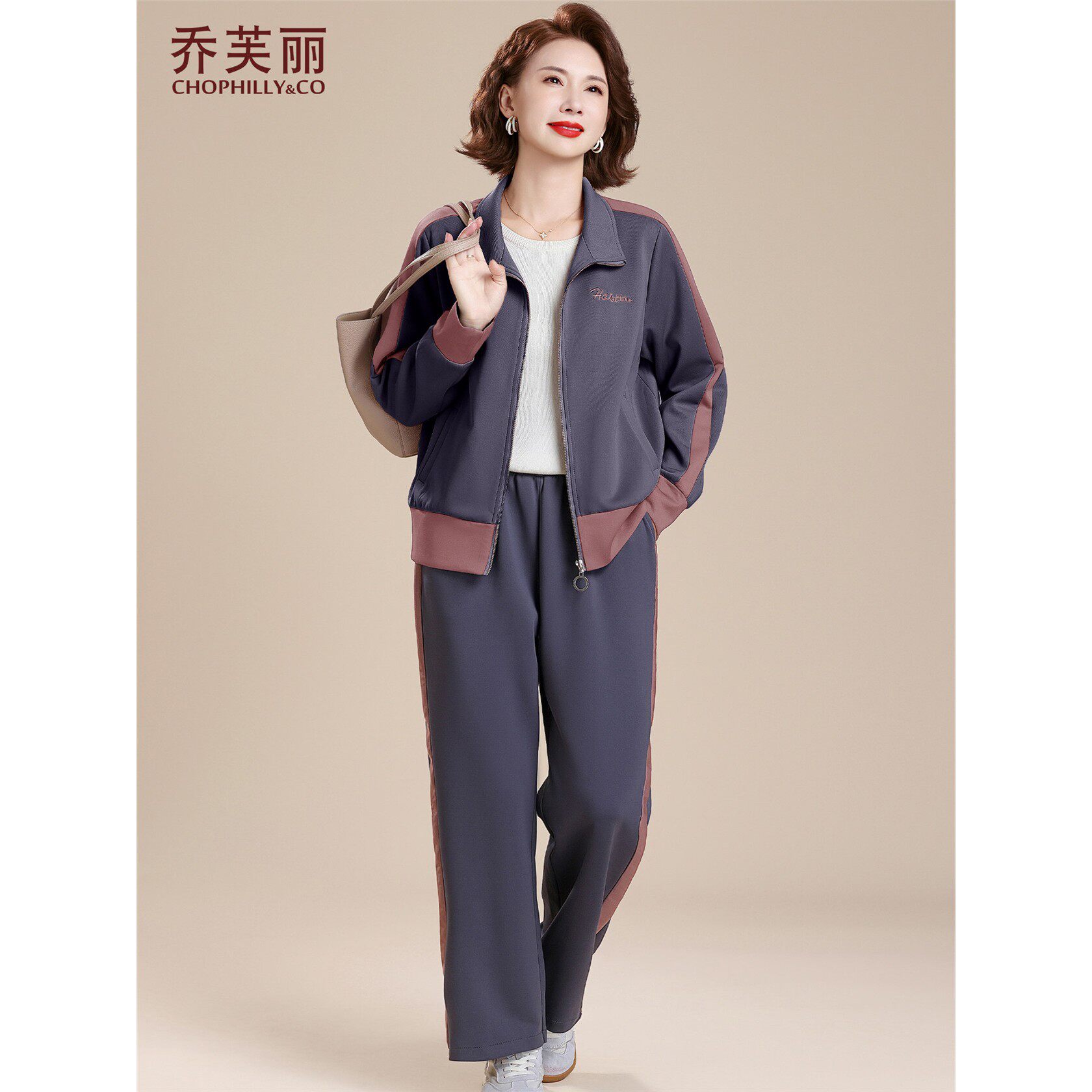 妈妈秋装2025新款休闲运动套装50多岁中老年女士春秋洋气卫衣外套