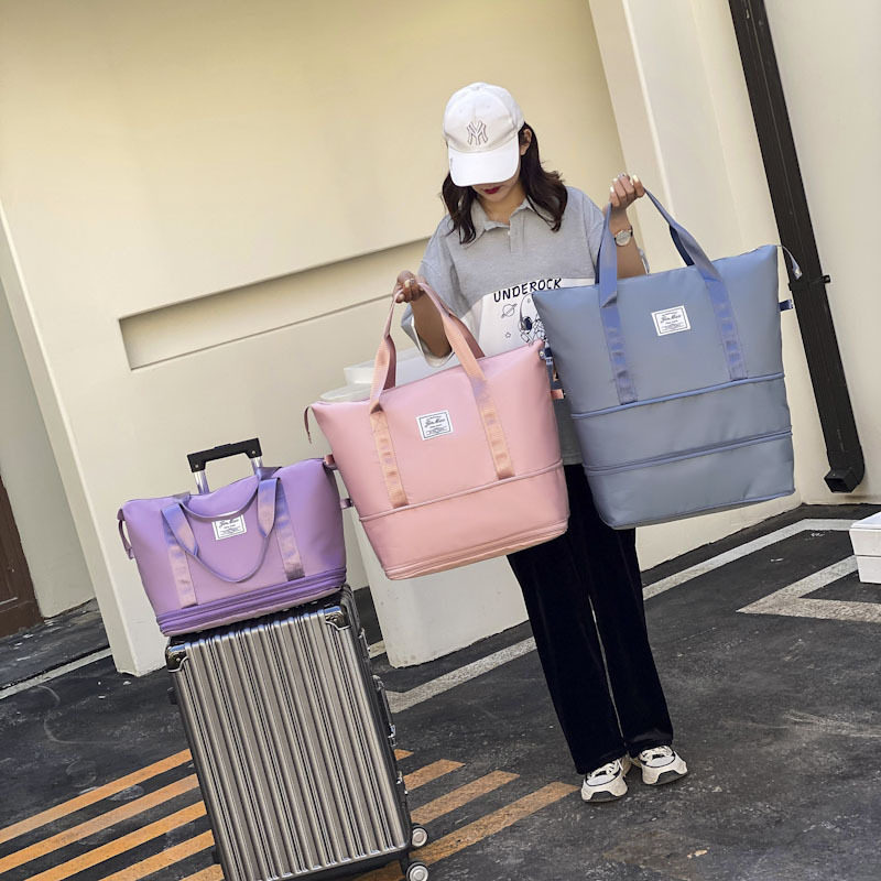 双层扩展大容量旅行包干湿分离轻便待产包学生行李包可印LOGO