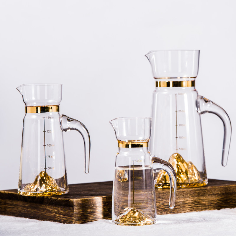 baer金山白酒杯套装家用分酒器高端商用酒店水晶一口杯小酒烈酒杯