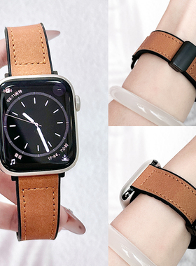 适用红米手表6表带疯马纹磁吸扣新款替换智能运动watch5/4腕带redmiwatch3/2/1皮质硅胶男女表链配件