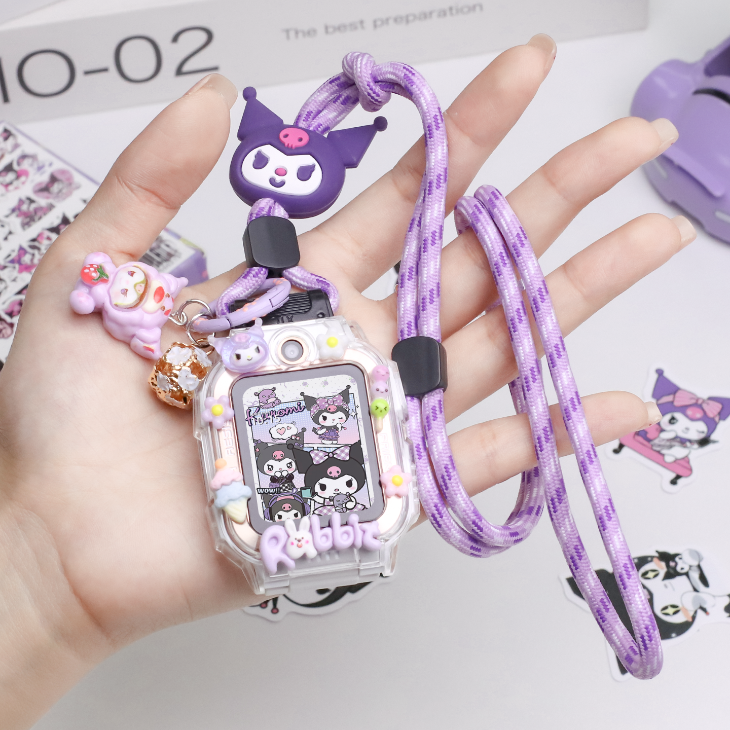 适用小天才z6pro儿童电话手表z11挂绳卡通z7s/z8a/z9保护壳新款z10挂脖套q3/d5挂脖子q2a/d2a表带少年版配件