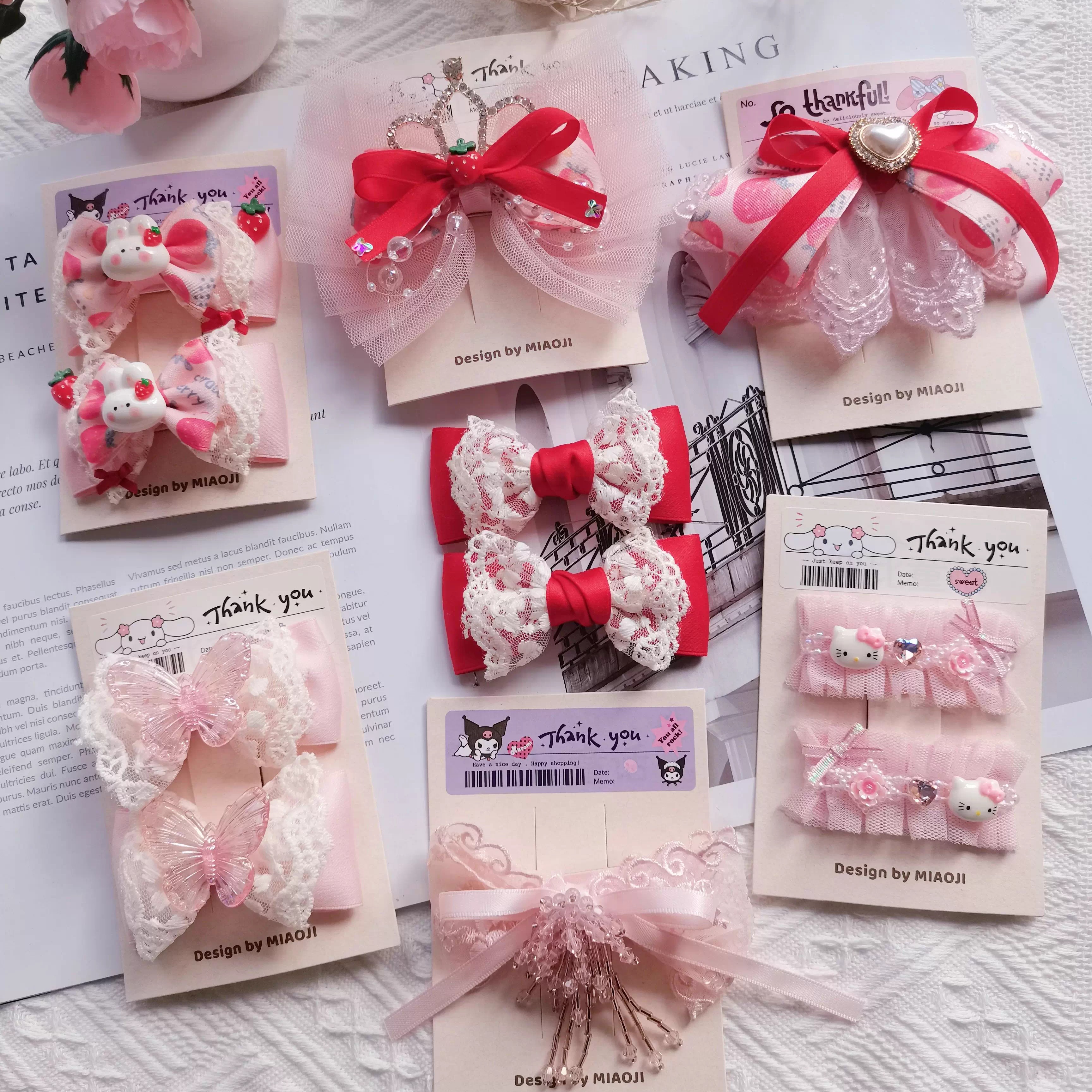 手作春季新款粉红发饰