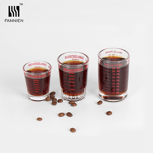 玻璃盎司杯意式浓缩量杯带刻度