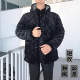 加厚加绒保暖罩衣工作防寒棉袄大码 棉衣冬季 带帽外套棉服 短款 男士
