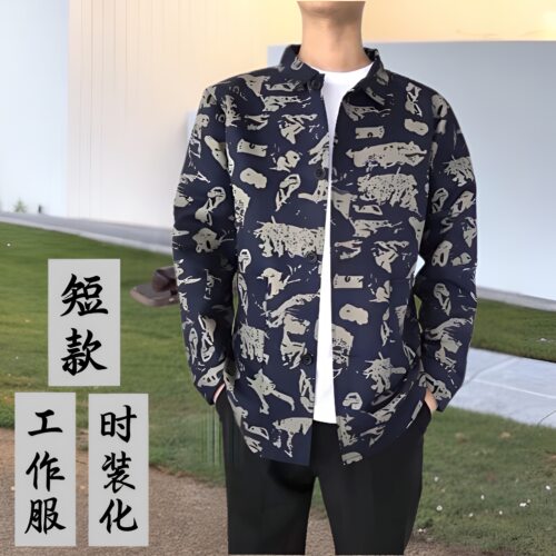 男士短款外套上衣耐脏干活汽修透气宽松围裙罩衣单层小褂子工作服
