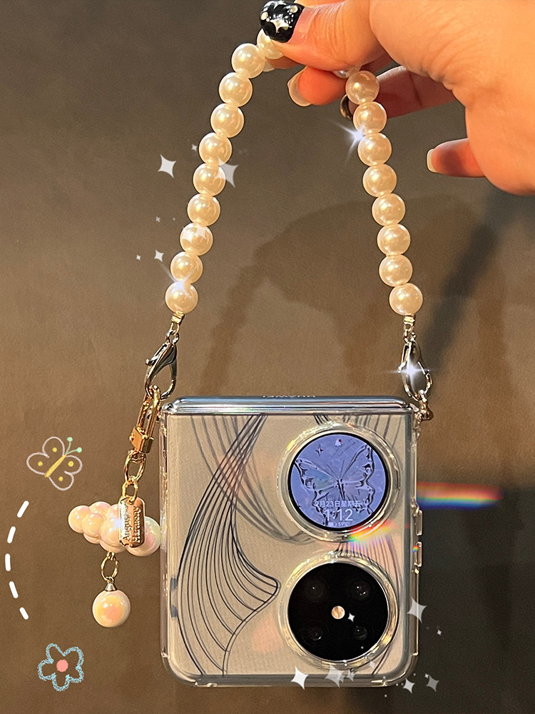 原装正品顺丰适用华为pocket2手机壳创意小众p60pockets新款名媛保护壳折叠保护壳全包超薄网红壳外壳大气小