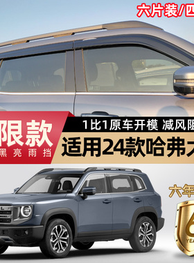 适用18-24款哈弗大狗晴雨挡黑色改装专用汽车用品车窗雨眉遮雨板