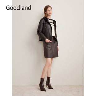 Goodland美地女装皮衣皮草LC34309020