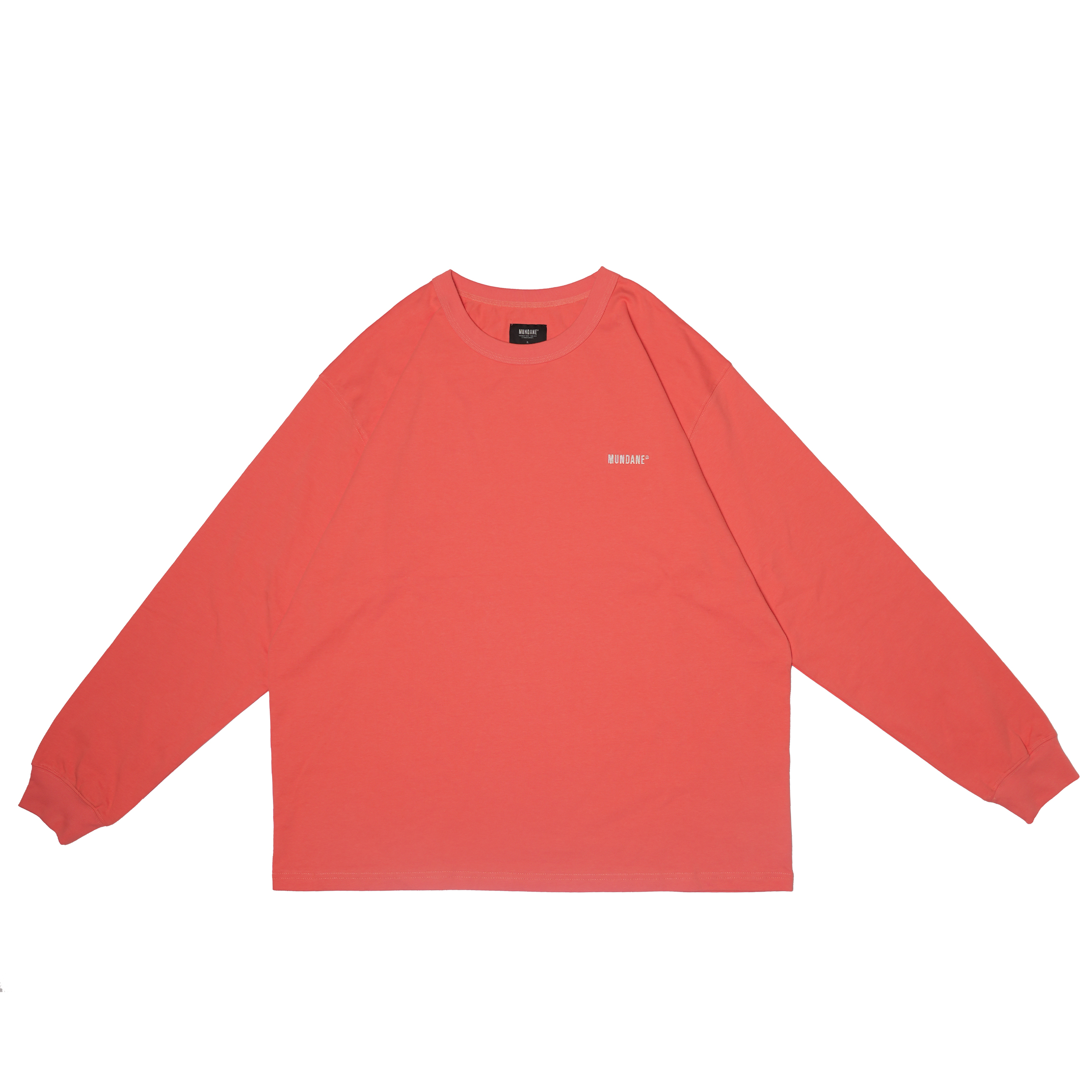 MUNDANE纯棉锁链绣花长袖T恤