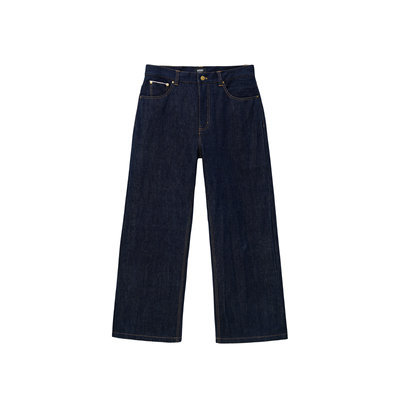 MUNDANE 25SS复古赤耳丹宁宽松阔腿微喇牛仔裤
