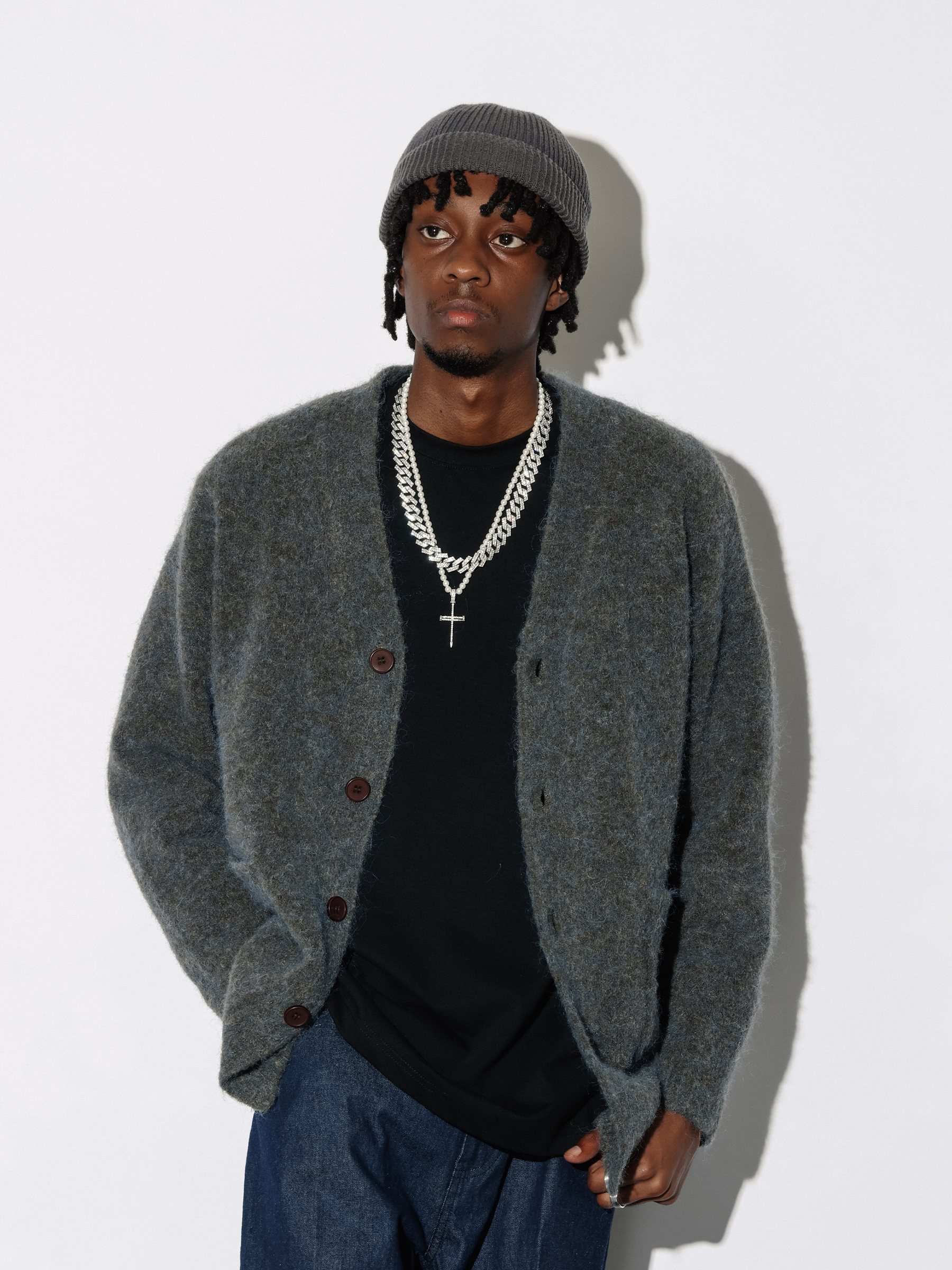 MUNDANE马海毛针织开衫