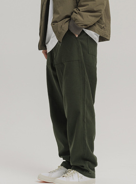 MUNDANE (MDE) 日系工装宽松直筒纯棉水洗做旧OG-107双色军裤