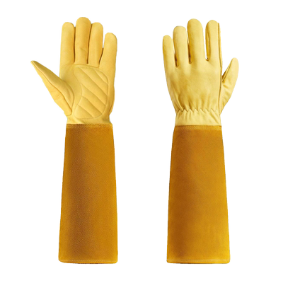 日本长款羊皮园艺手套防刺防水