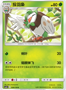 【伊梦卡牌】宝可梦   CSM2bC  简中  投羽枭_C026
