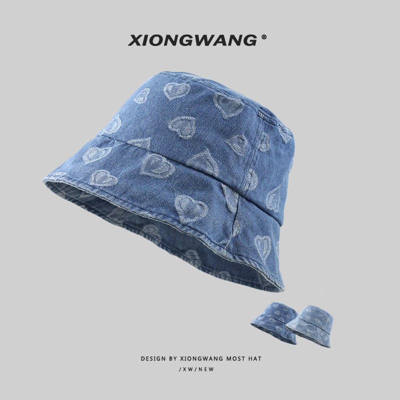 日系牛仔布做旧爱心渔夫帽女春夏时尚短檐盆帽可爱遮阳小清晰帽子,服饰配件/皮带/帽子/围巾,帽子,淘宝优惠券,粉丝福利购,淘宝优惠卷