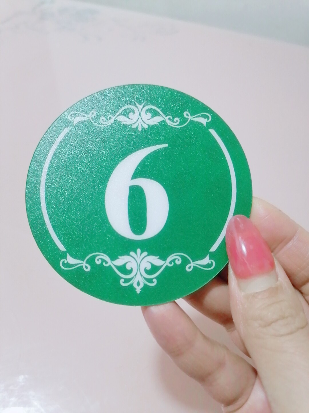 圆形防水自带胶3M超粘胶磨砂塑料片不干胶数字贴标签贴定做