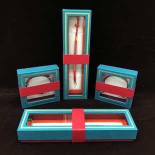 中国风手链手绳盒本命年黄金首饰盒玉器手串项链盒文玩手绳礼品盒