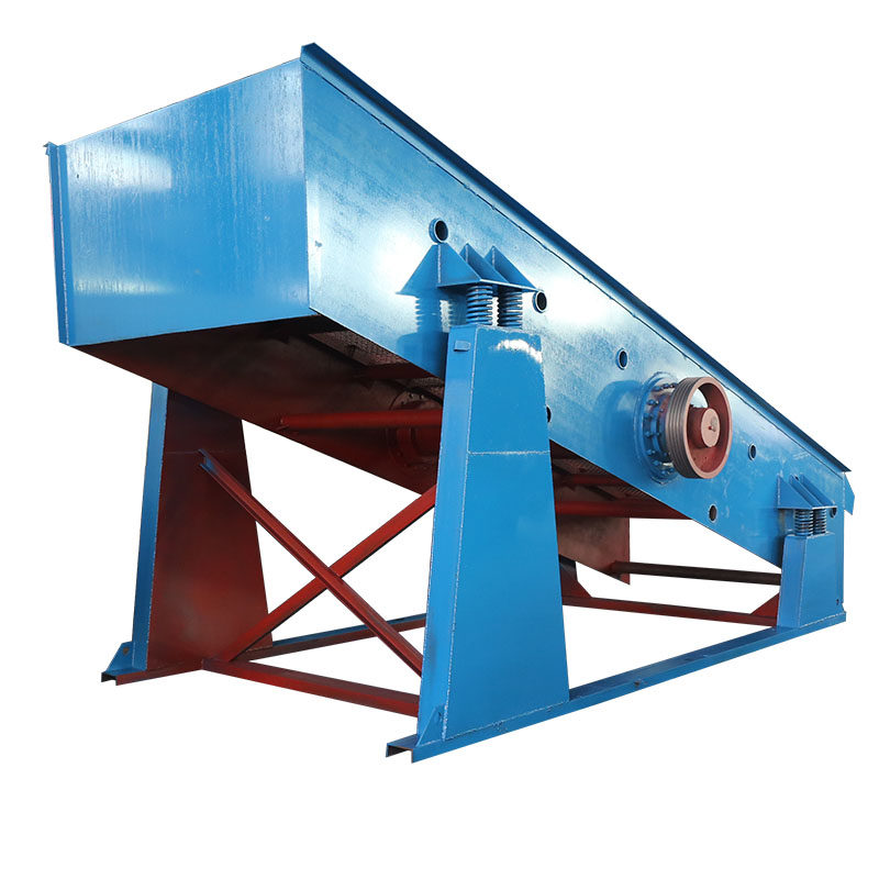偏心轴单层振动筛直线筛圆振筛分离砂石废料炉渣筛选机洗沙线配套